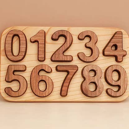 Puzzle de números de madera para niños pequeños para venta al por mayor de PoppyBabyCo