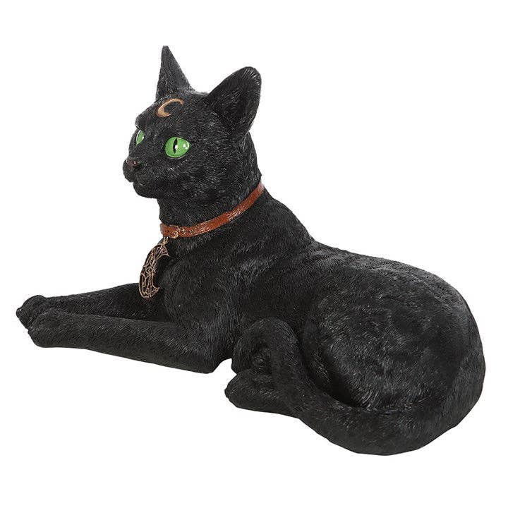 Something Different Wholesale - Wholesale Decorative Figurine - Gothic Laying Black Cat Figurine