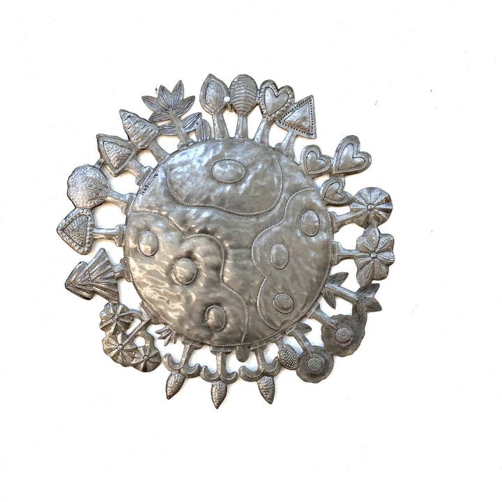 Metal Wall Art - Plants Around the World for wholesale by Haiti Fair Trade- Papillon Marketplace