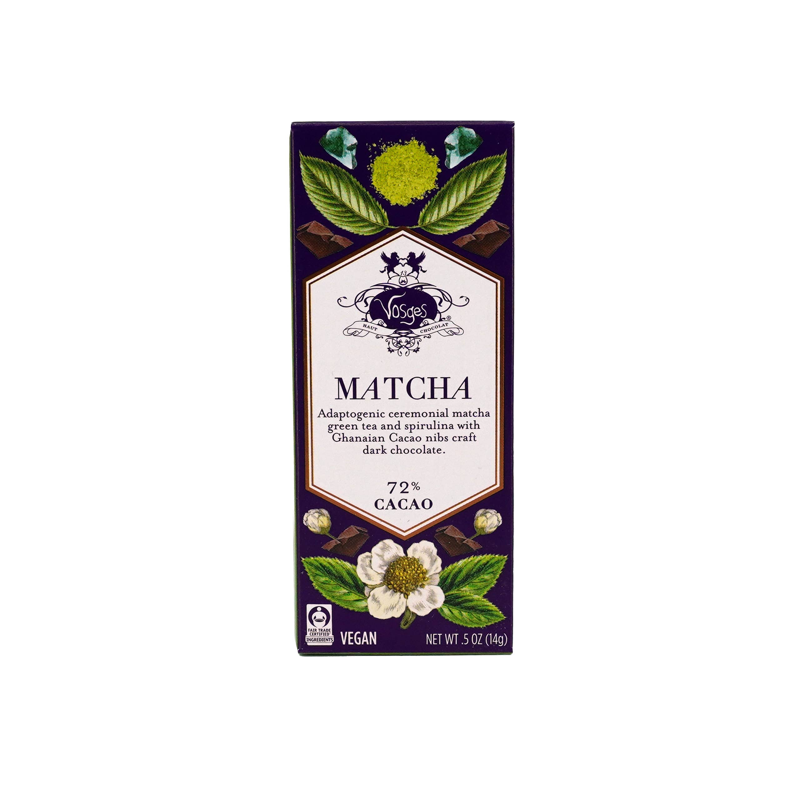 Vosges Haut-Chocolat - Wholesale Chocolate Bar - Mini Dark Chocolate Bar w/ Matcha Green Tea & Spirulina