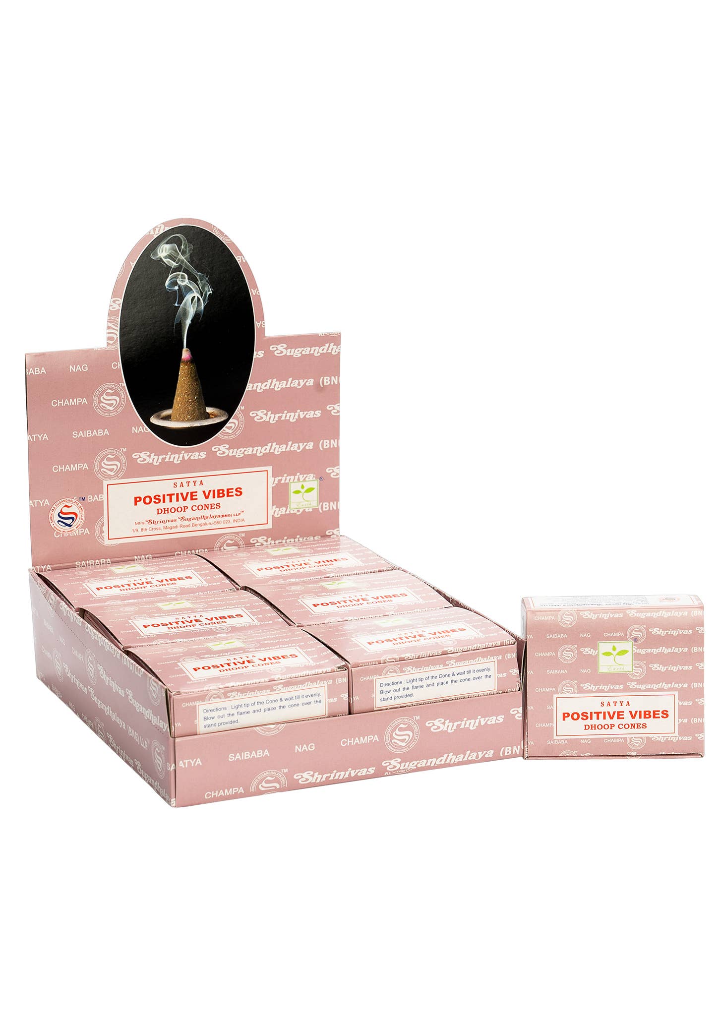 Namaste - Wholesale Wierook - Doos met 12 dhoop kegels en houder2