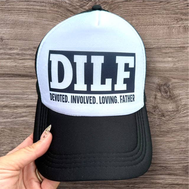 Trucker Hat - "DILF" for wholesale by Nauti Noggins