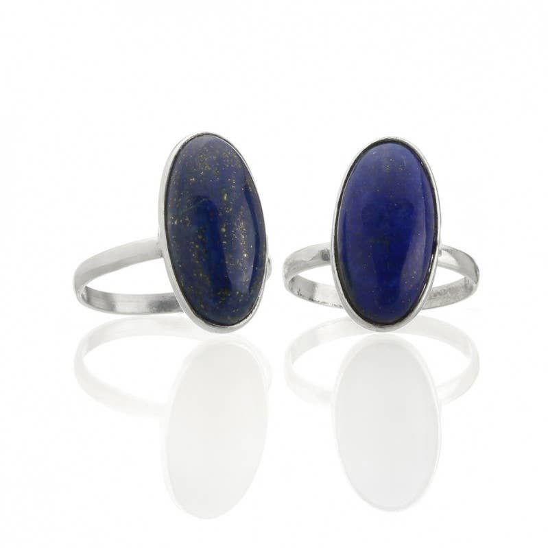 UniArt - Wholesale Cocktail/Statement Ring - Silver Ring with Stone, Basic Oval3