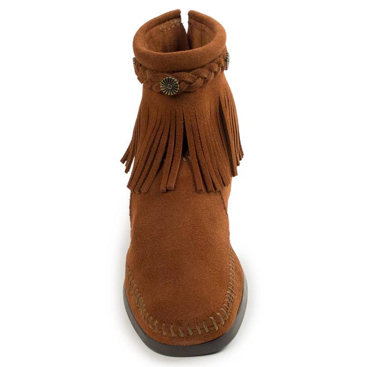 Minnetonka - Wholesale Booties - Women's - Women's Suede Fringe High Top Back Zip Ankle Boot Bootie5