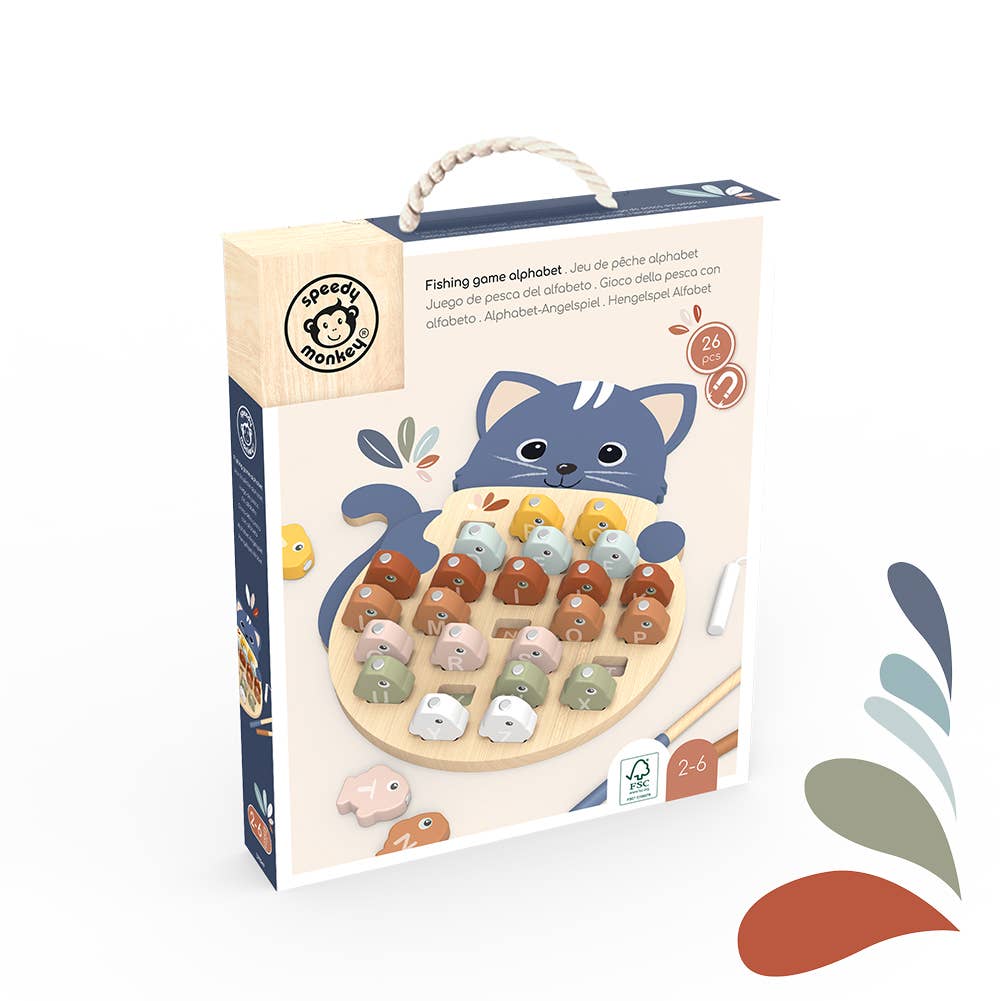 Speedy Monkey - Wholesale Wood toy – Child - Fishing Game Alphabet3