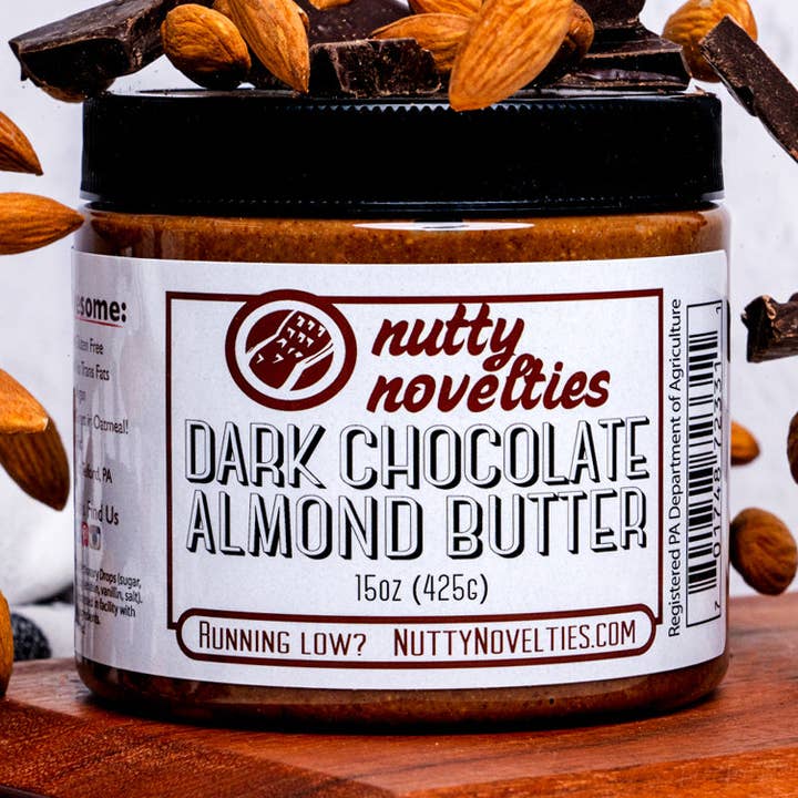 Dark Chocolate Almond Butter for wholesale by Nutty Novelties