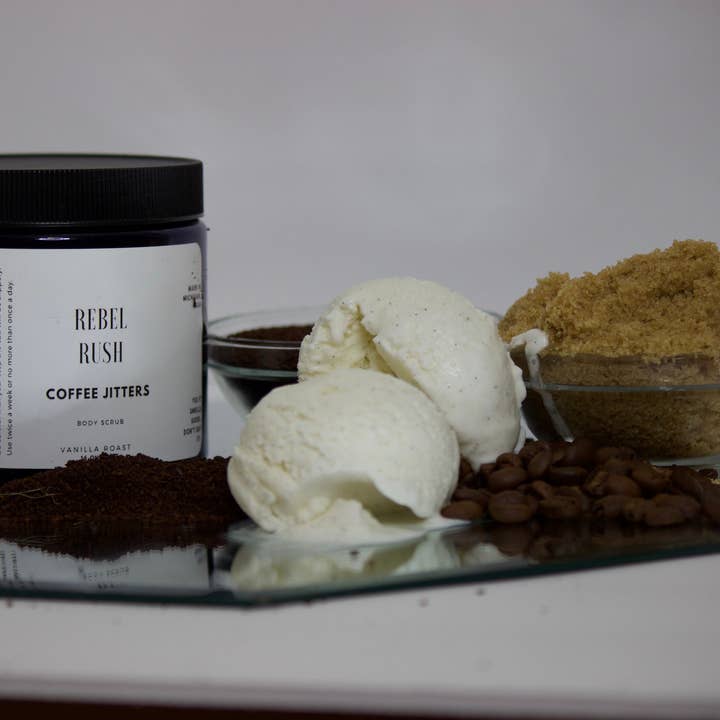 Vanilla Roast Coffee Jitters for wholesale by Rebel Rush Cosmetics