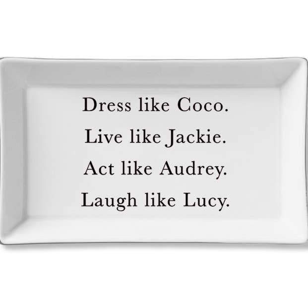 Toss Designs - Wholesale Decorative Tray - Ceramic Tray - Dress Like Coco