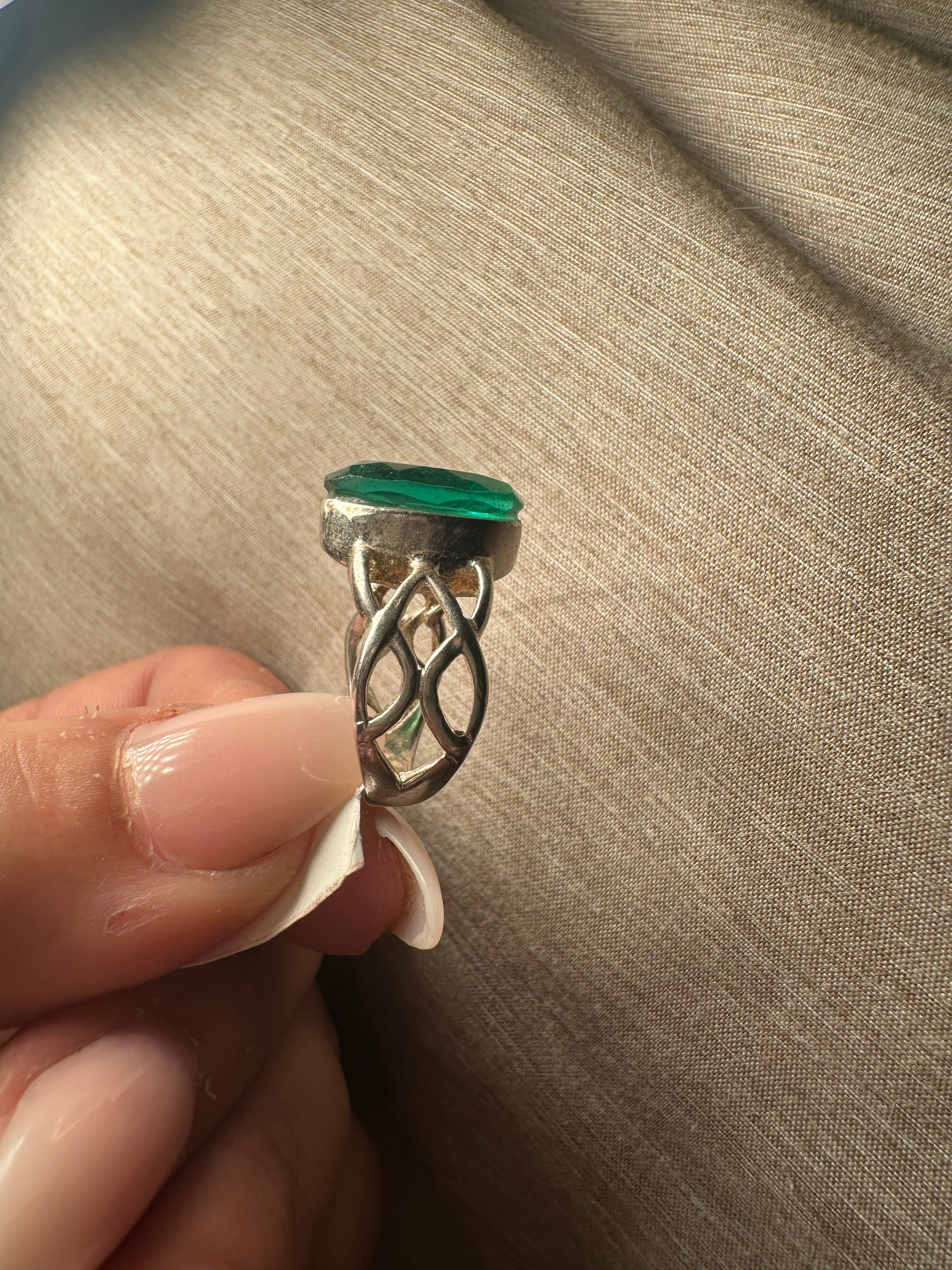 Celestial Avenue - Wholesale Cocktail/Statement Ring - Sterling Silver Moldavite Ring4