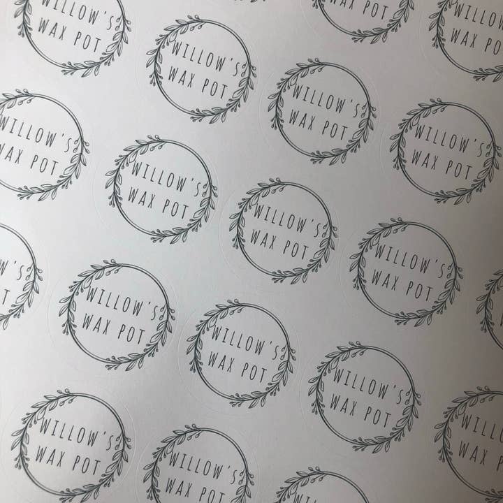 Personalised 45mm Stickers Business Company Name Round Circle Labels Custom Logo - We PRINT your LOGO! for wholesale by WinsterCreations™