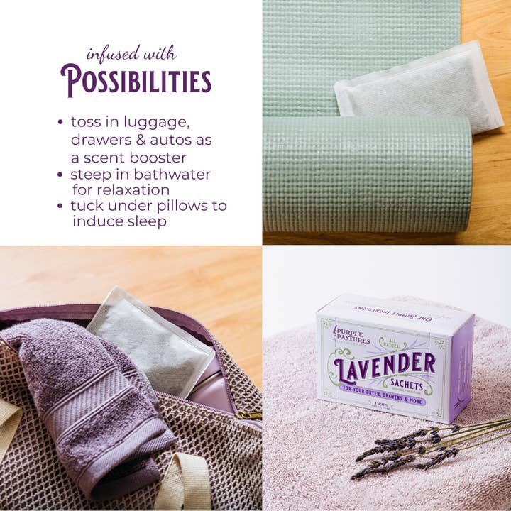 Purple Pastures Lavender Farm, Inc. - Wholesale Laundry Detergent Powder/Pods - Lavender Dryer Sachets | Dryer Bags | Dryer Sheets | Natural6