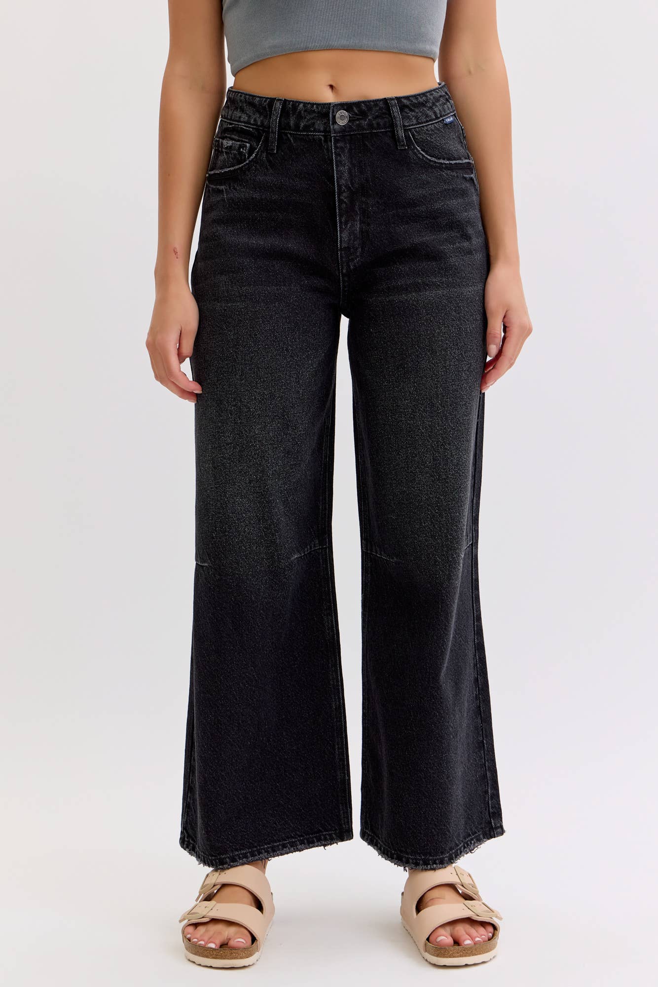 Cello Jeans - Wholesale Jeans - Women's - High Rise Crop Wide Leg [AM99748WB]0