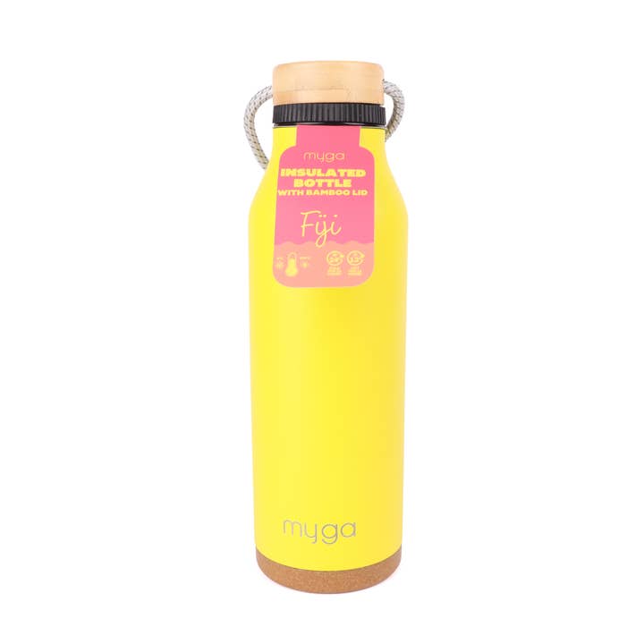 Myga Eco - Wholesale Water Bottle - Fiji Insulated Water Bottle with Bamboo Lid