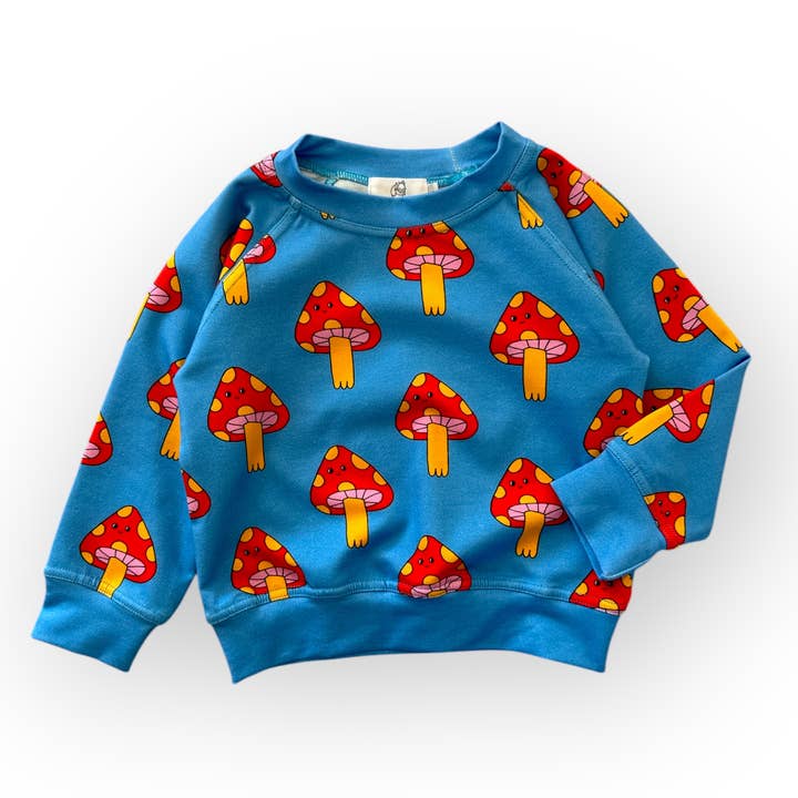 Kids Printed Sweatshirt -Mellow Mushroom Pullover Sweatshirt for wholesale by Best Day Ever Kids