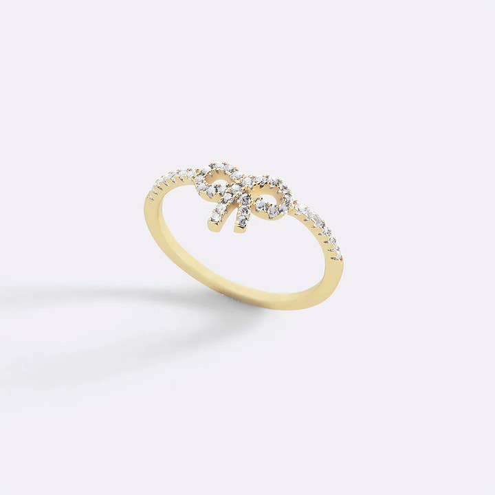 Mint & Lily - Vente Bague avec plusieurs pierres - Bague d'arc pavé3
