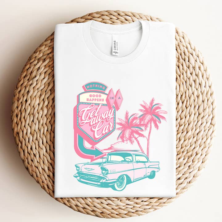 Getaway Car Graphic Tee for wholesale by Willow Poppy