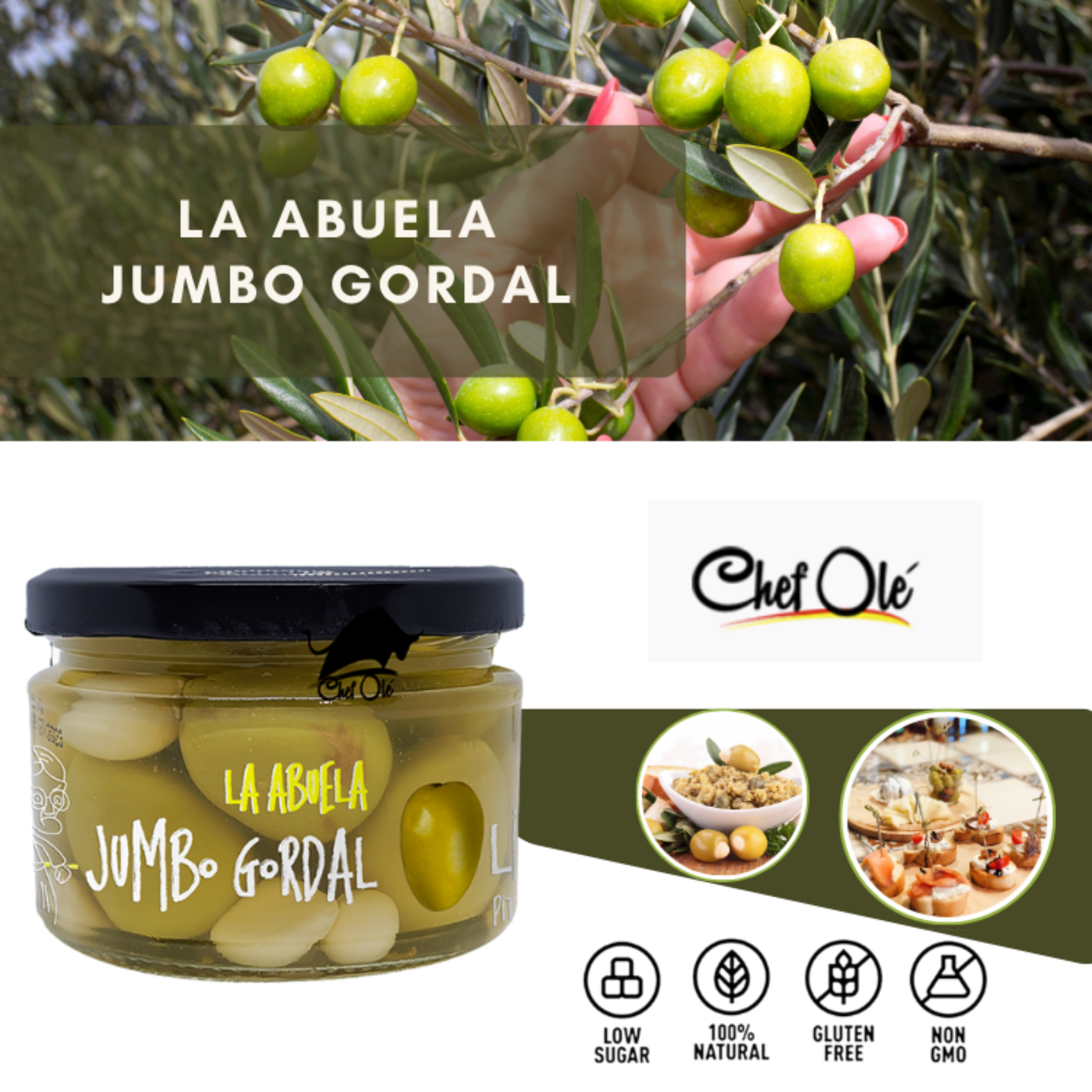 Chef Ole boxes llc - Wholesale Olives - Chef Ole Olivia Olive Fancy Collection-Since 1926-Authentic Gourmet Olive Gift. Spanish marinated variety. 10 oz jar(Pack of 5) for Charcuterie Board. Vegetarian & Foodie Gift Basket from Spain.3