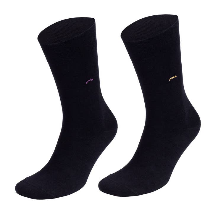 Bambooven - Wholesale Socks - Men's - Men’s Bamboo Dress & Trouser Socks 'Black" 8-Pack - 6334