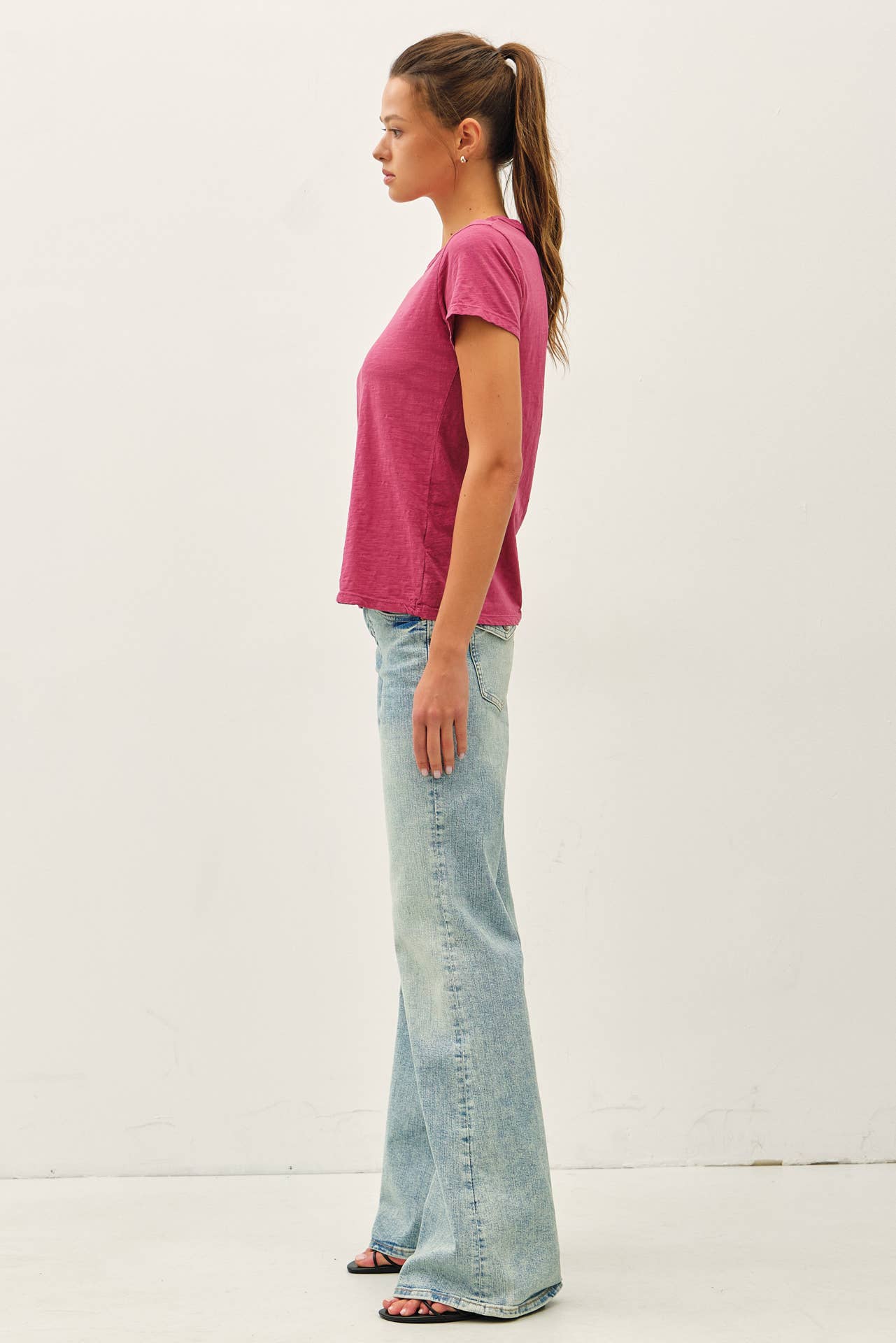 Be Cool - Wholesale T-Shirt - Women's - NEW COLOR-GARMENT DYED COTTON SLUB TEE21