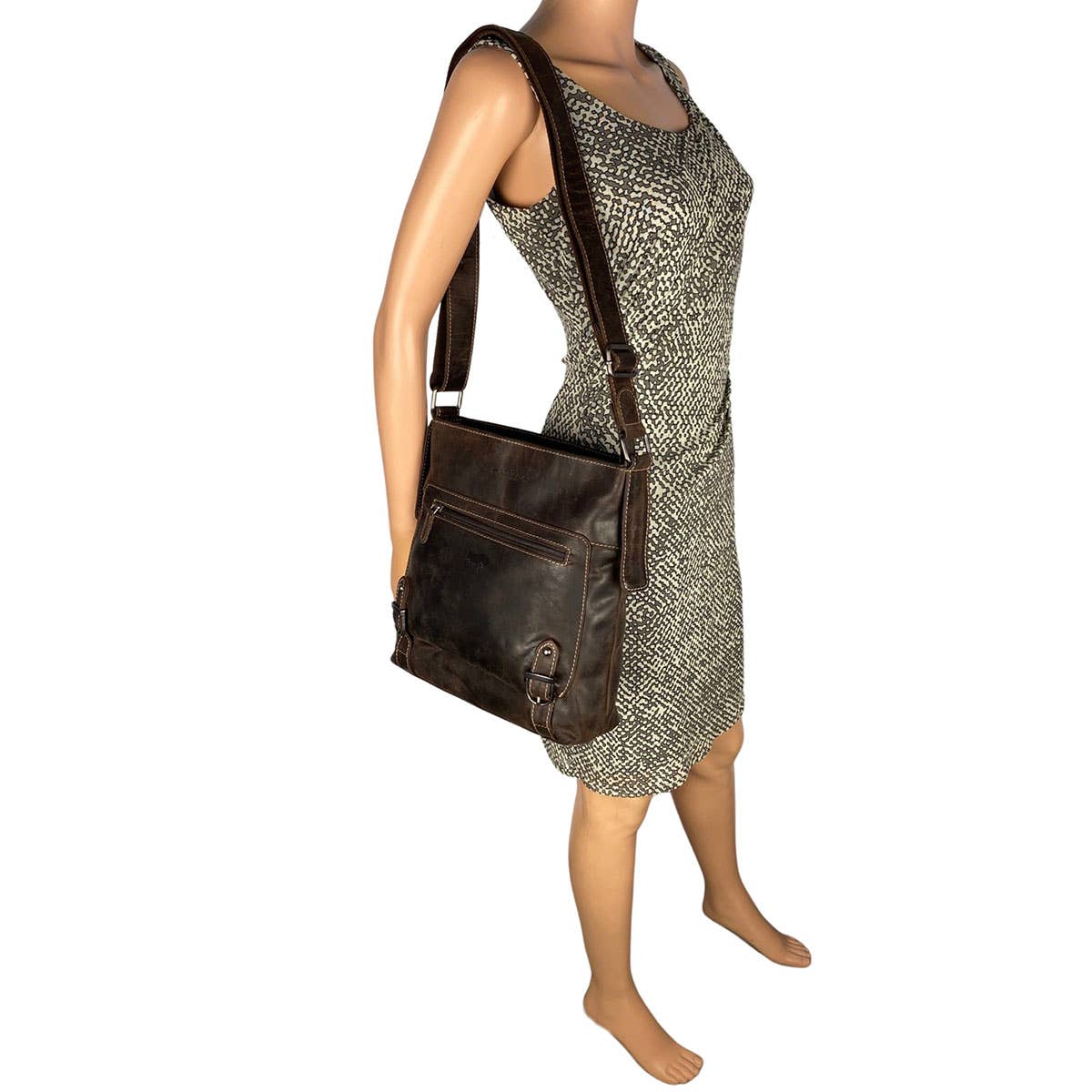 Arrigo – Großhandel Schultertasche – Unisex – Arrigo Unisex-Schultertasche aus Büffelleder, 3 Farben6