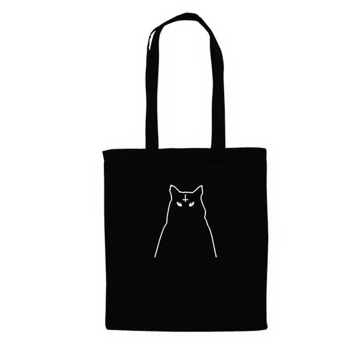 Bolsa tote Cat Sat para amantes de gatos góticos para venta al por mayor de Gothicat