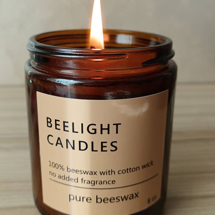 Beelight Candles - Wholesale Jar/Filled Candle - Beeswax Candle Jar - Unscented - 8 oz - 250 ml 3