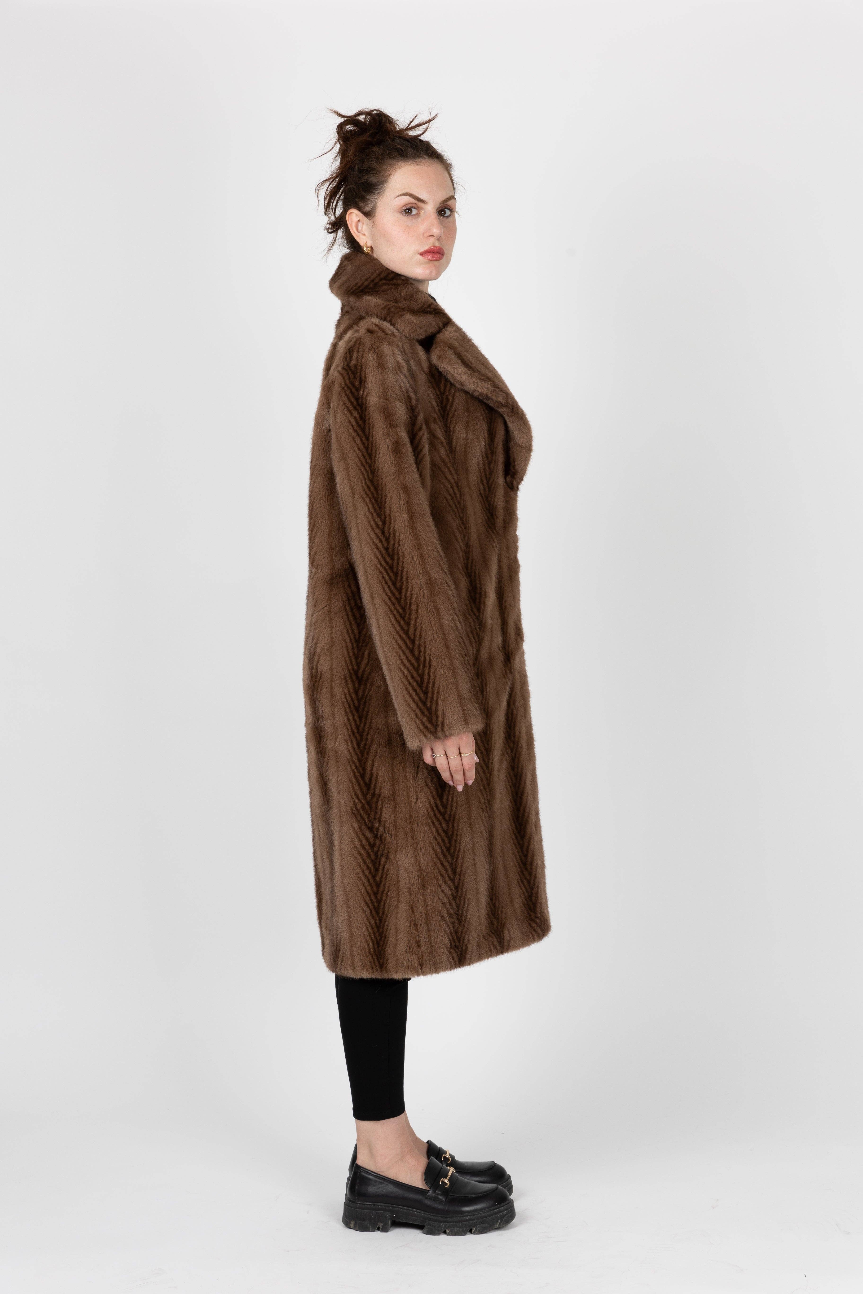 KZELL PARIS - Vendita all'ingrosso Pelliccia/Pelliccia sintetica - Donna - CAPPOTTO LUNGO IN PELLICCIA SINTETICA A RIGHE5