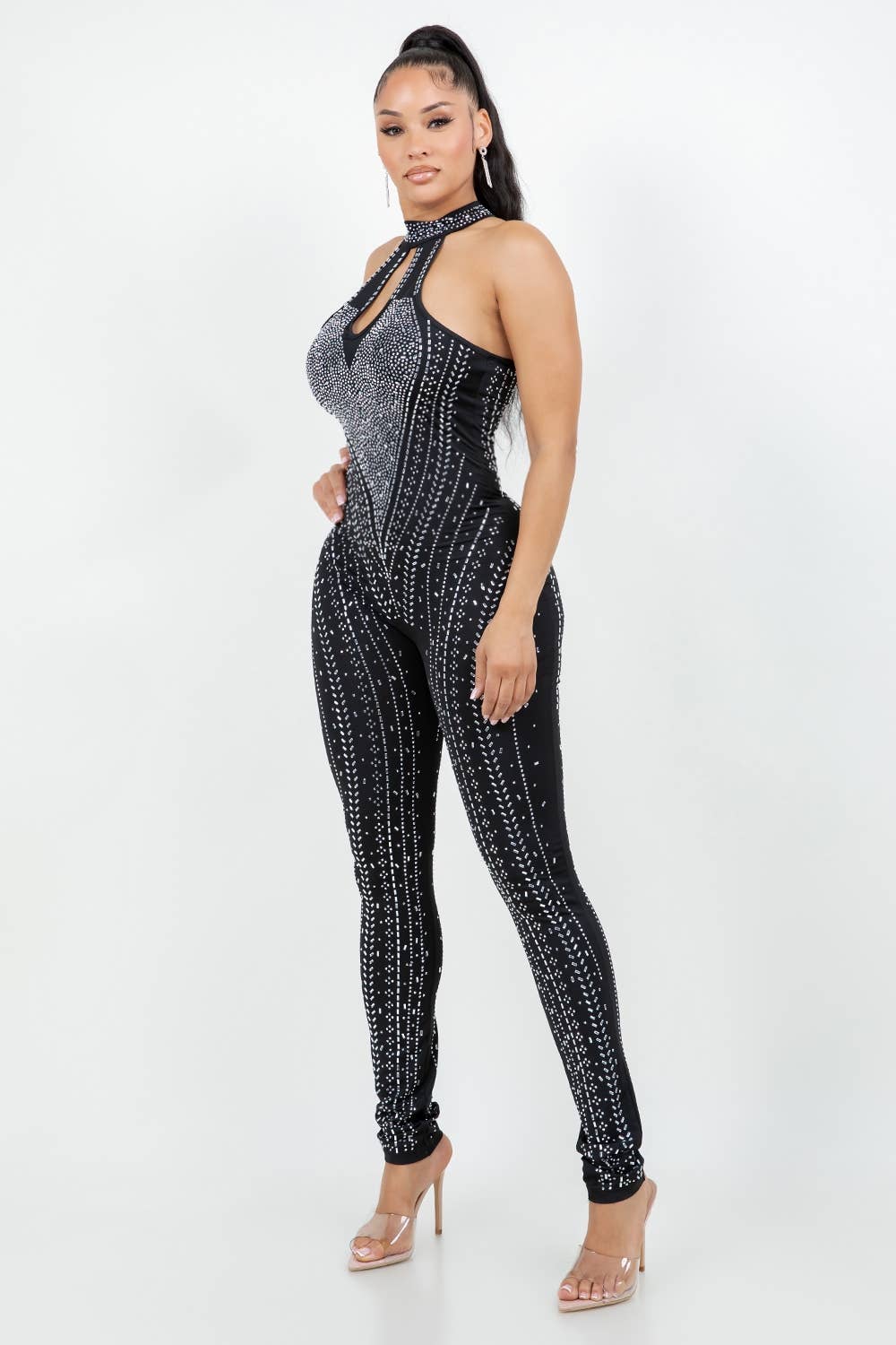 SORT SJ1019 GLIMMER BUKSEDRAGT MED STOPPER for engroshandel på Faire5