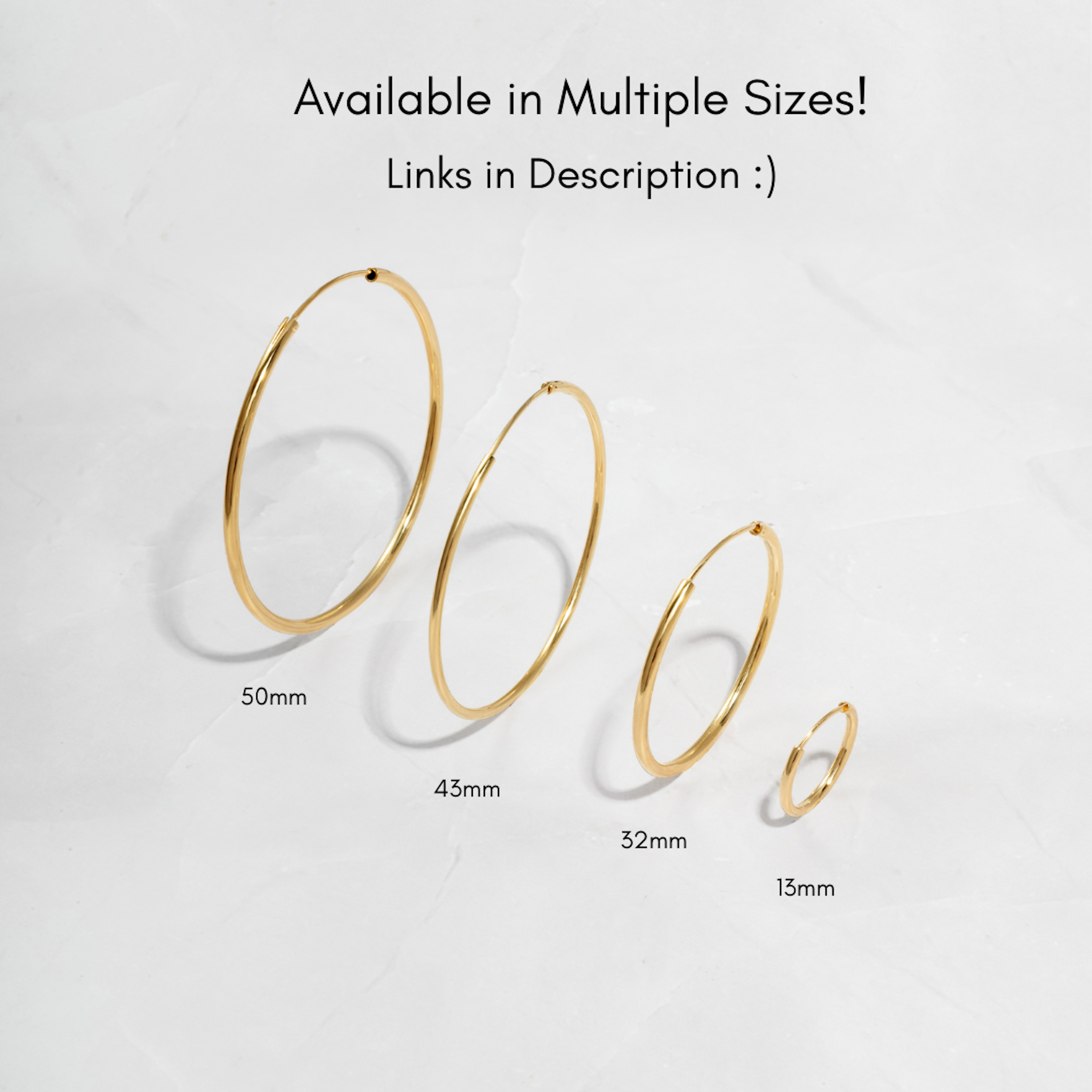 Sami Jewels - Venta al por mayor Pendientes de aro - Aros Infinity de 32 mm5