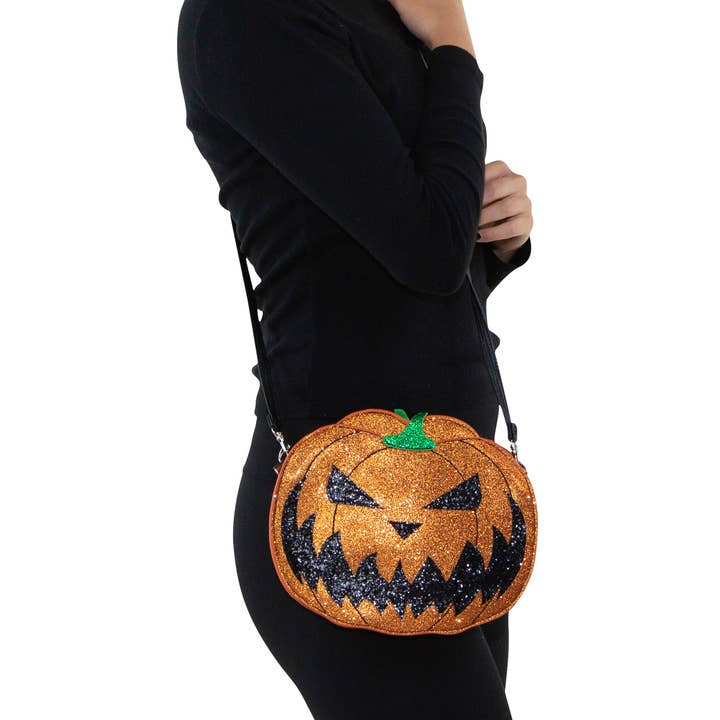 COMECO INC - Wholesale Crossbody Bag - Women's - Two Faced Jack-O-Lantern Crossbody Bag