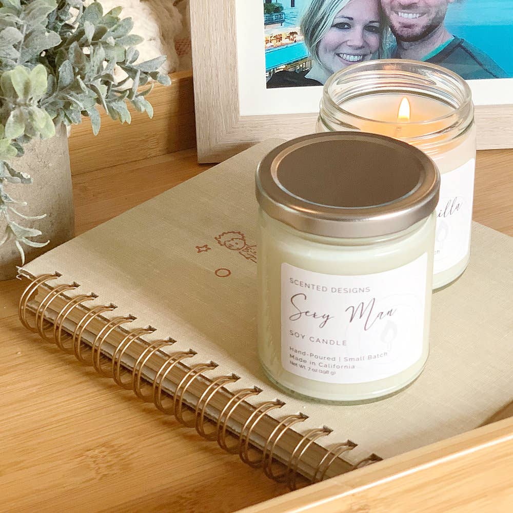 Scented Designs Candle Co - Wholesale Jar/Filled Candle - Sexy Man Soy Candle - 7oz Signature Jar3
