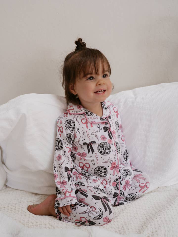 Dream Big Little Co. - Wholesale Sleepwear Set - Kids - MIDNIGHT DISCO DARLING DREAM GIRL'S FLARE SET1
