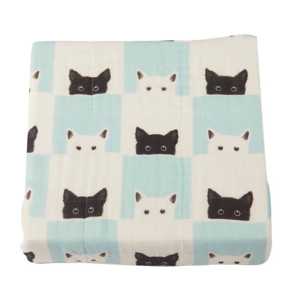 Newcastle Classics - Wholesale Bedding Blanket - Kids & Baby - Peek-A-Boo Cats and White Newcastle Blanket4