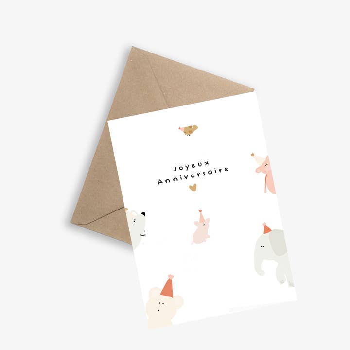Happy Birthday - Simple Card for wholesale by LE PAPIER GRAPHIQUE