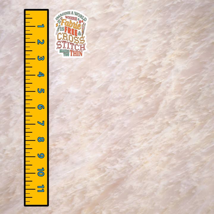 Dancing Dolphin Crafts - Wholesale Sticker - Cross Stitch Sticker - Imagine a World Where Fabric is Free8