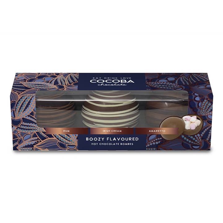 Cocoba - Wholesale Hot Cocoa Mix/Kit - Boozy Flavoured Hot Chocolate Bombe 3 Pack Mixed
