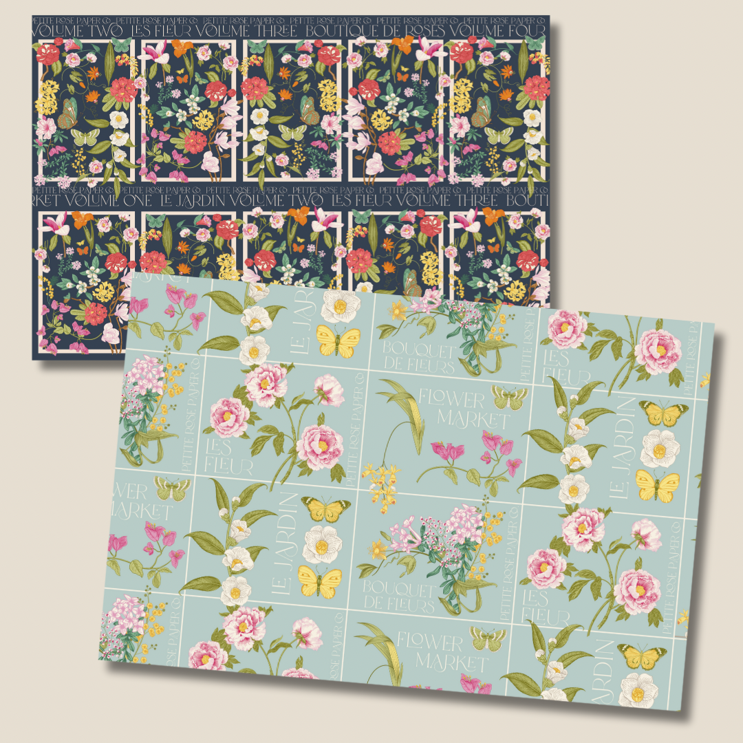Petite Rose Paper Co. - Wholesale Flat Wrap - Double-sided Gift Wrap | Reversible Gift Wrap Sheets3