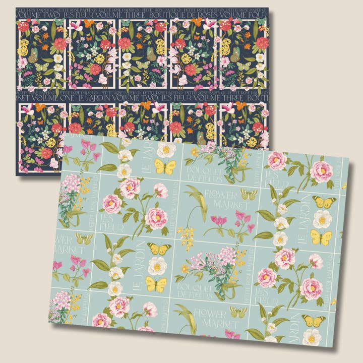 Petite Rose Paper Co. - Wholesale Flat Wrap - Double-sided Gift Wrap | Reversible Gift Wrap Sheets3