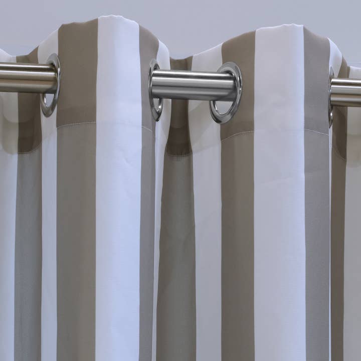 Commonwealth Home Fashions - Wholesale Curtain - Coastal Stripe Outdoor Grommet Curtain Panel 50 x 96 Multi