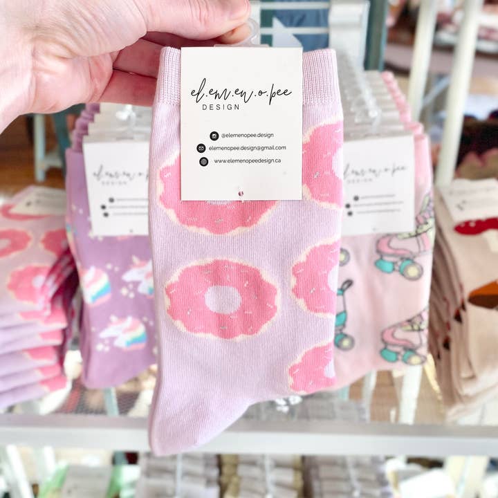 Socks - Donut Women's Socks for wholesale by Elemenopee Design