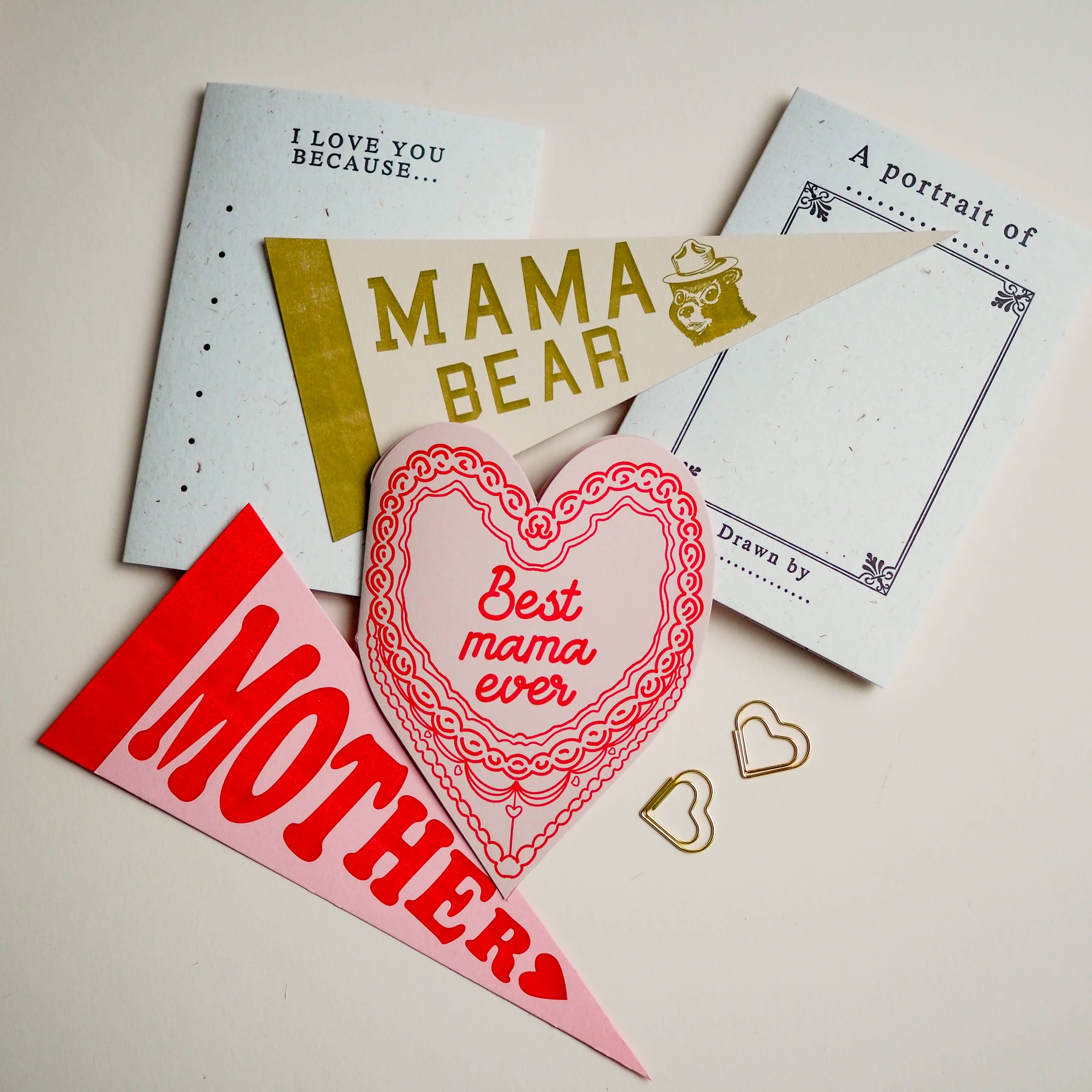 soch and co – wholesale Mother’s Day card – Mother pennant Mothers day card 1