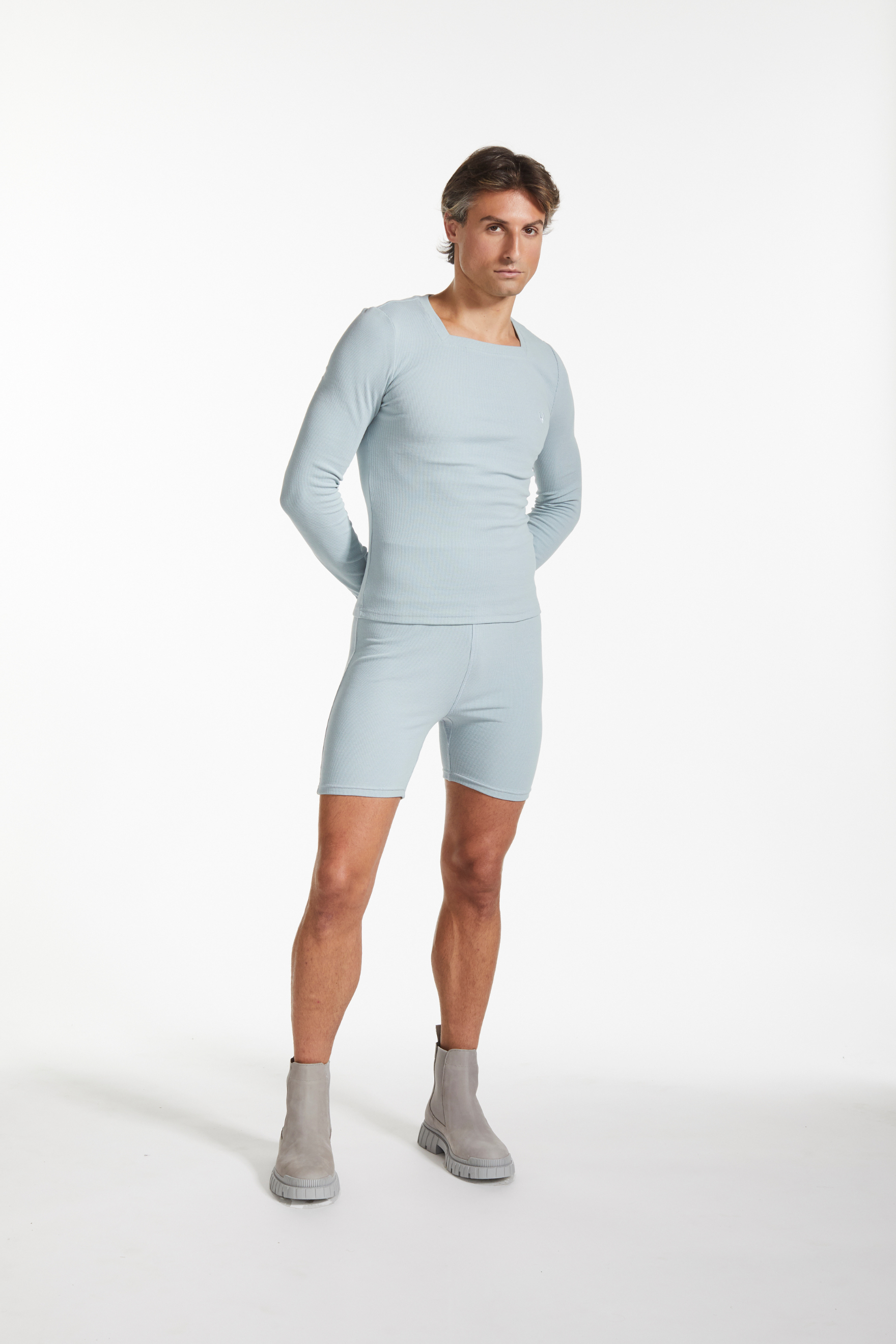 FANG - Wholesale Knit Top - Women's - Essential Square Neck Ribbed Long Sleeve13