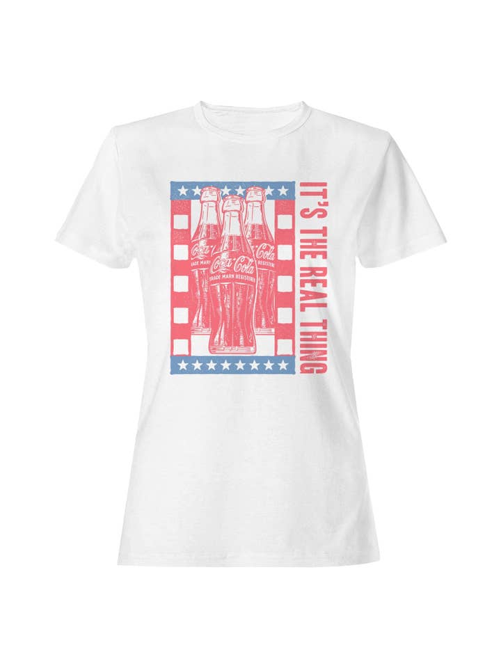 Officially Licensed Coca Cola Vintage Coca-Cola Bottles Design Women's T-shirt for wholesale by Snack Tees