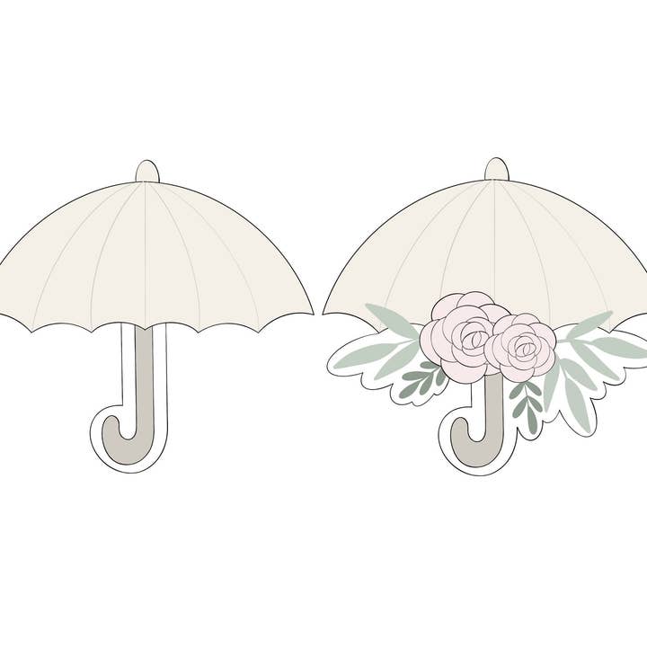 Umbrella with or without florals for wholesale by Maison’s Custom Cutters