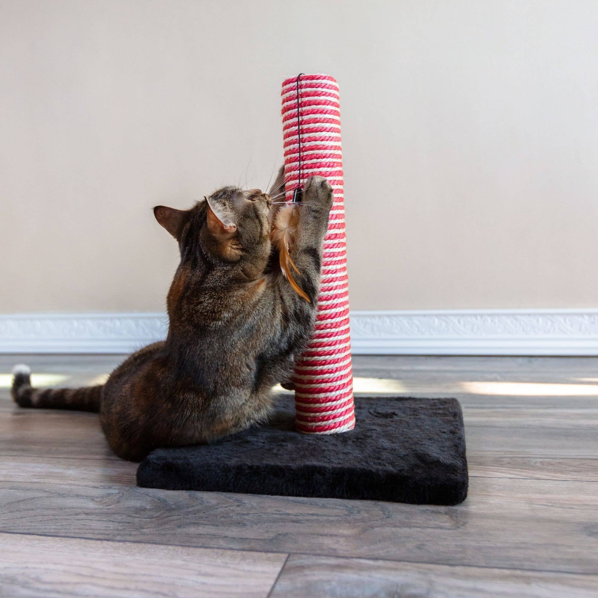 Midlee Designs - Wholesale Pet Scratcher - Cat - Midlee Candy Cane Christmas Cat Scratcher Post4