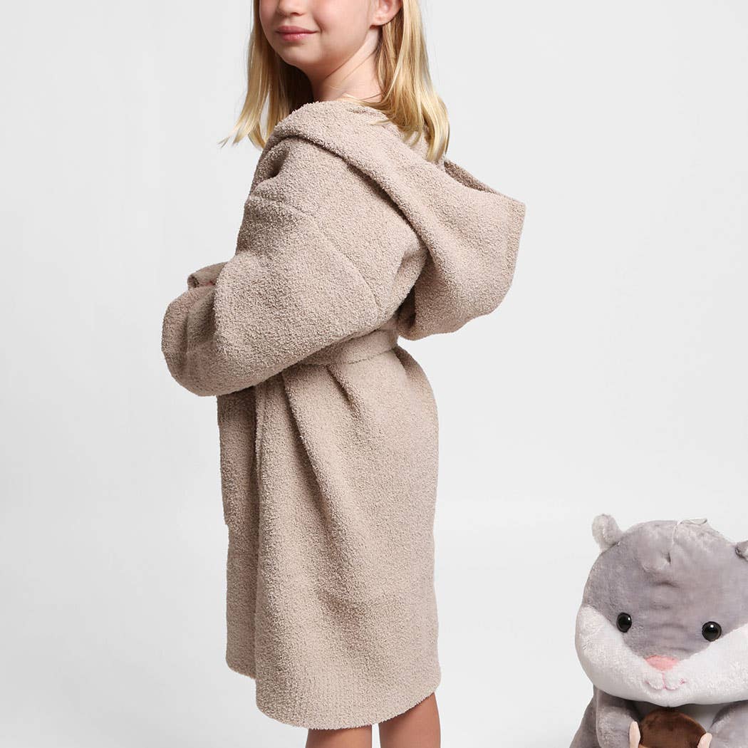 Fashion City - Vente Peignoir – enfant - Peignoir à capuche doux et luxueux pour enfants avec poche4