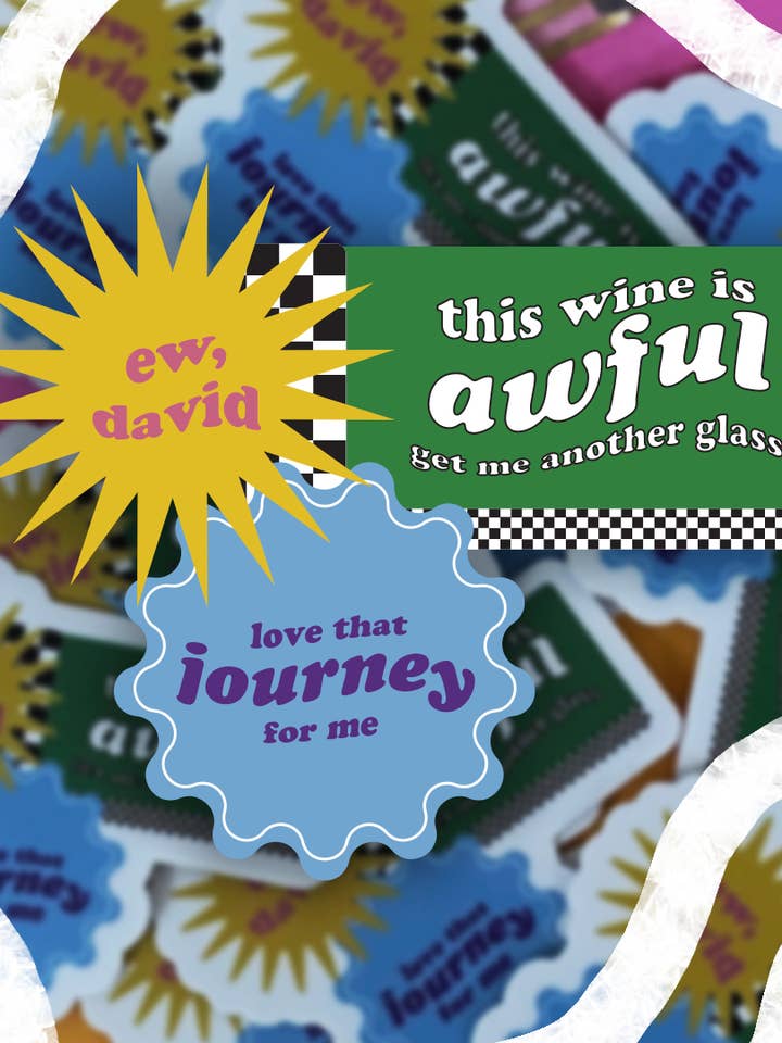 Schitt's Creek Quotes Weatherproof Vinyl Laptop Sticker for wholesale by Misc. By Darrian