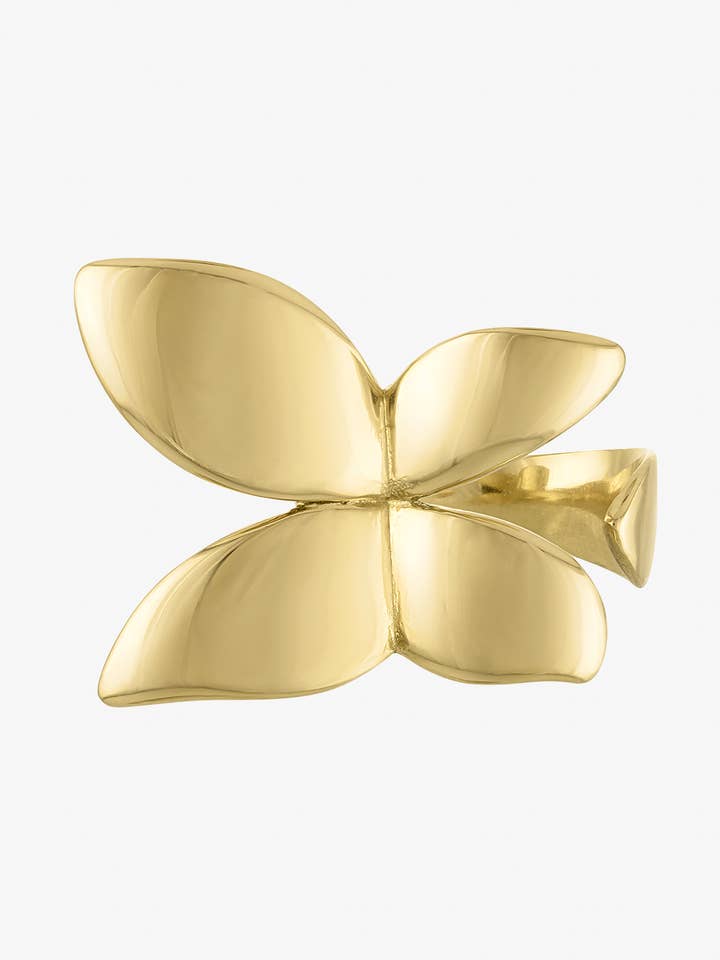 Bague Beauty Gold Butterfly pour la vente par Ben Oni Jewelry