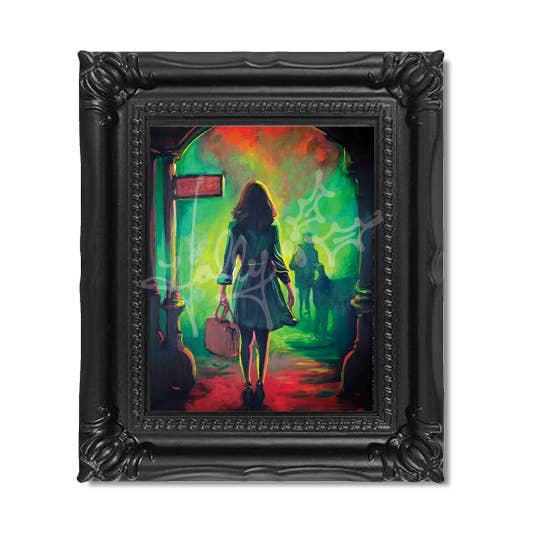 "Arrival" Mini Masterpiece Framed Print for wholesale by Holly Bones