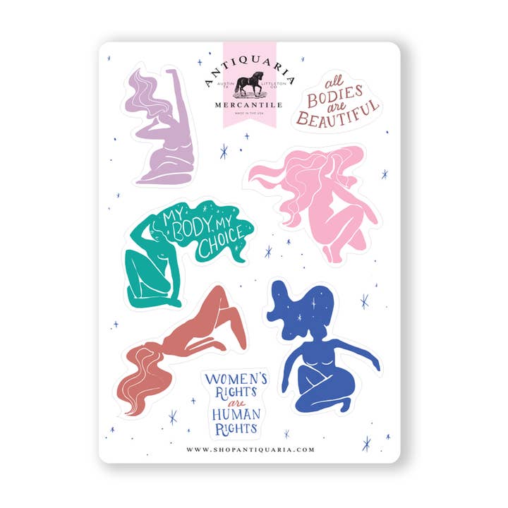 Women's Rights Sticker Sheet for wholesale by Antiquaria